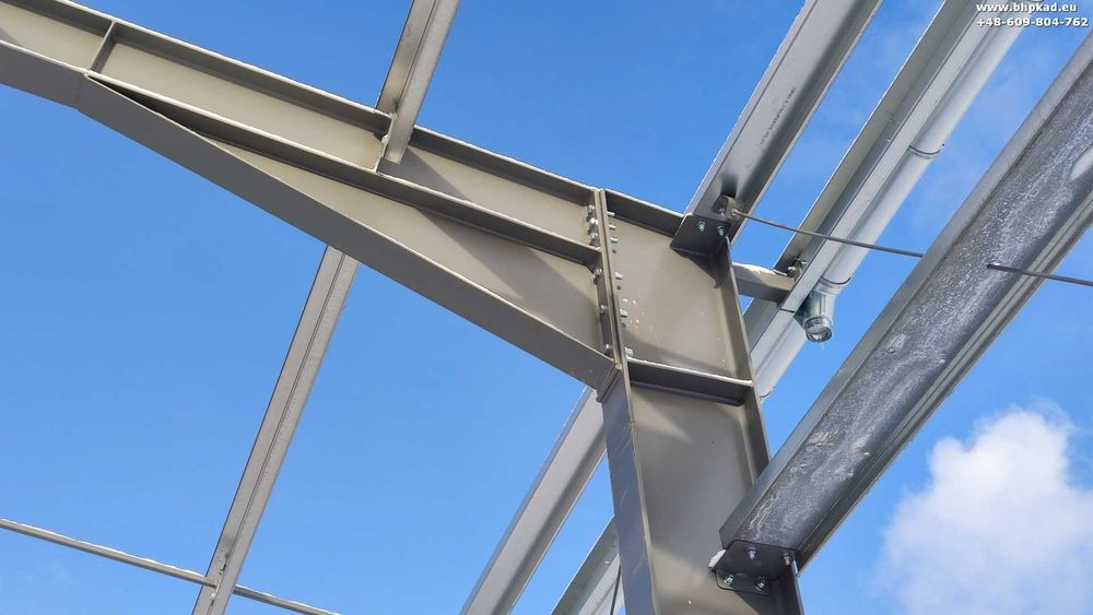 Hala. Wiata. Konstrukcja stalowa. 15x50x6m. Producent. Bartoszyce.