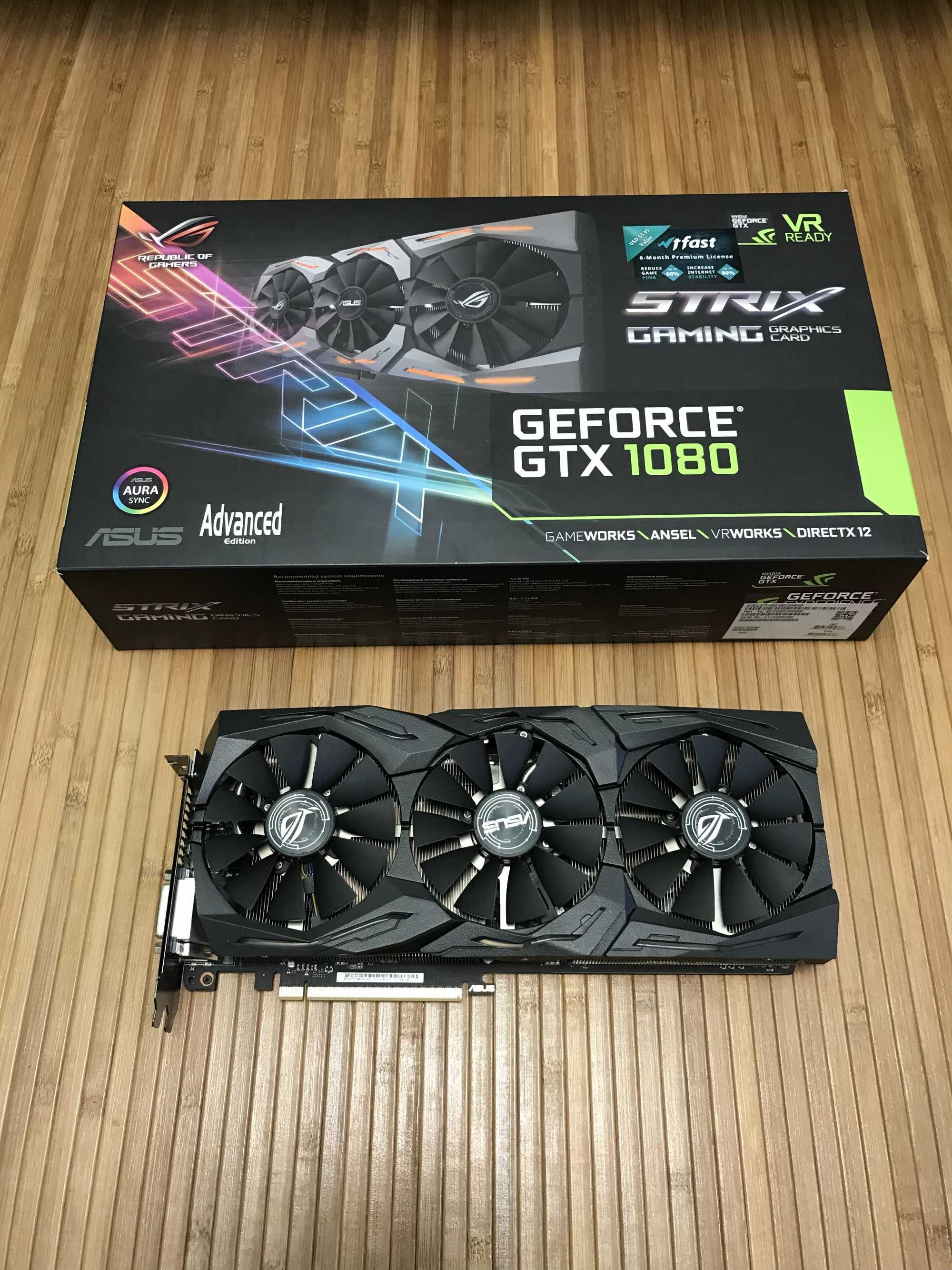 Видеокарта Asus ROG Strix GTX 1080  8GB GDDR5X (256bit)