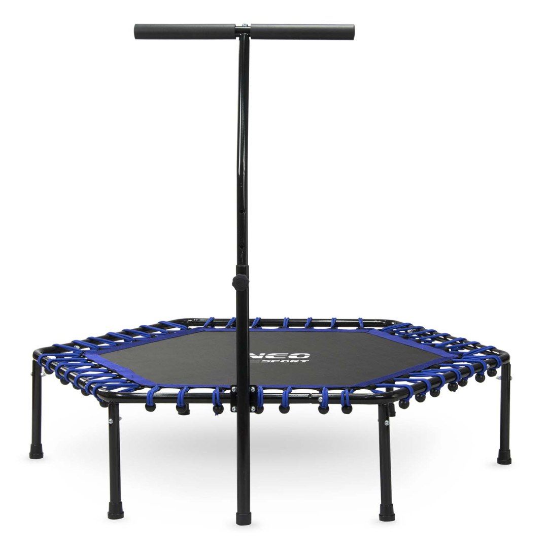 Trampolina fitness z uchwytem 127 cm Neo-  - sześciokątna niebieska