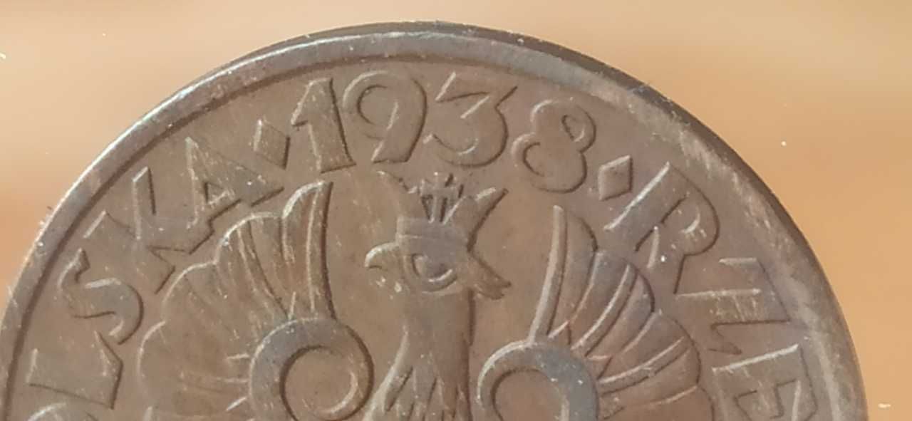 II RP, Moneta 2 grosze 1938r Piękny Stan (1)