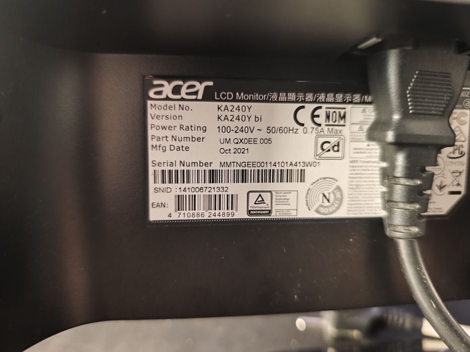 Monitor Acer 24' 60 HZ