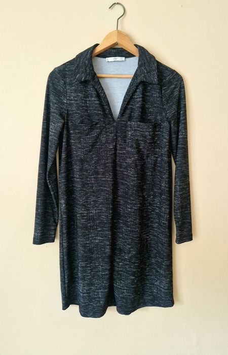 Elegancka Sukienka Koszulowa / Tunika Melange XS