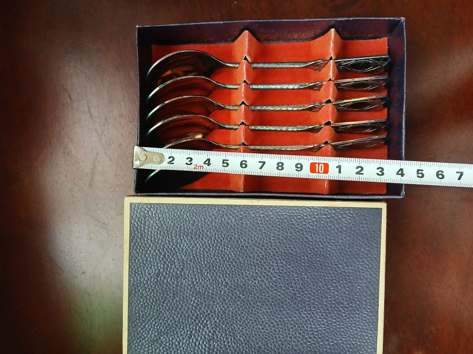 Jubiler PRL nieużywane łyżeczki do herbaty oryginalne pudełko