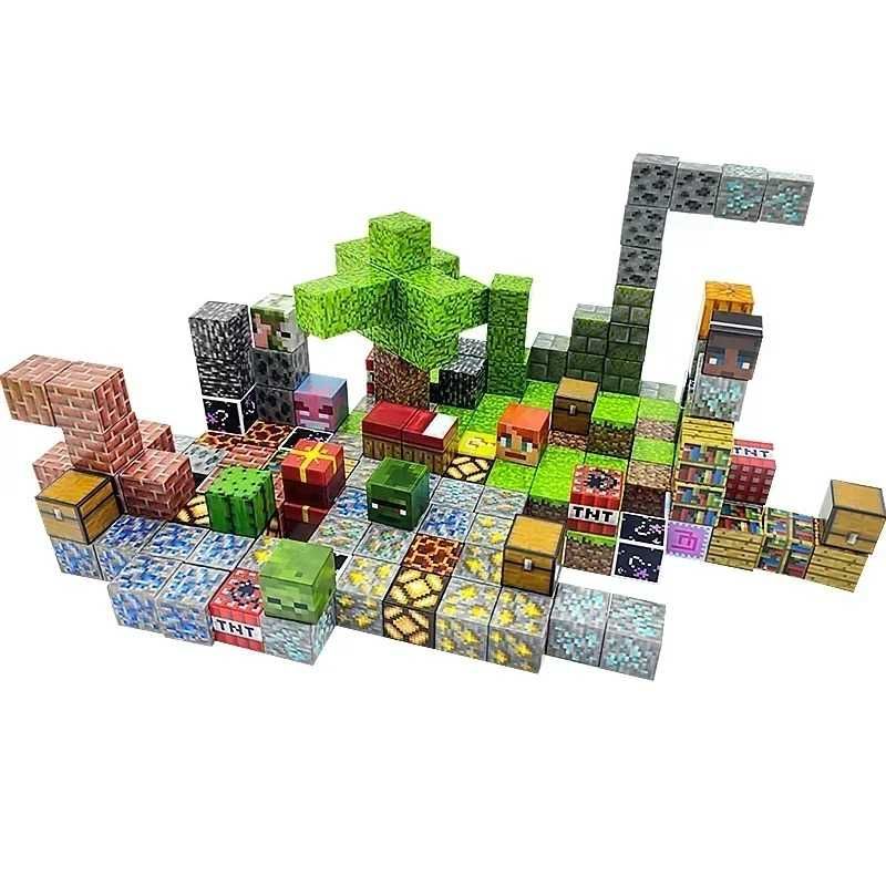Магнітний конструктор Minecraft набори, персонажі майнкрафт