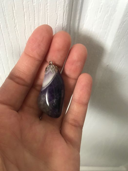 Zawieszka wisiorek ametyst kamien szlachetny