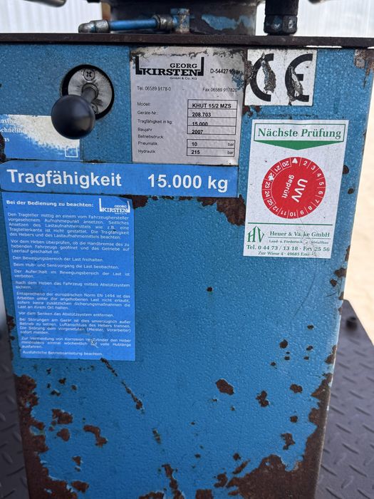 Домкрат ямний 15т Траверса пневмогідравлічна підйомник