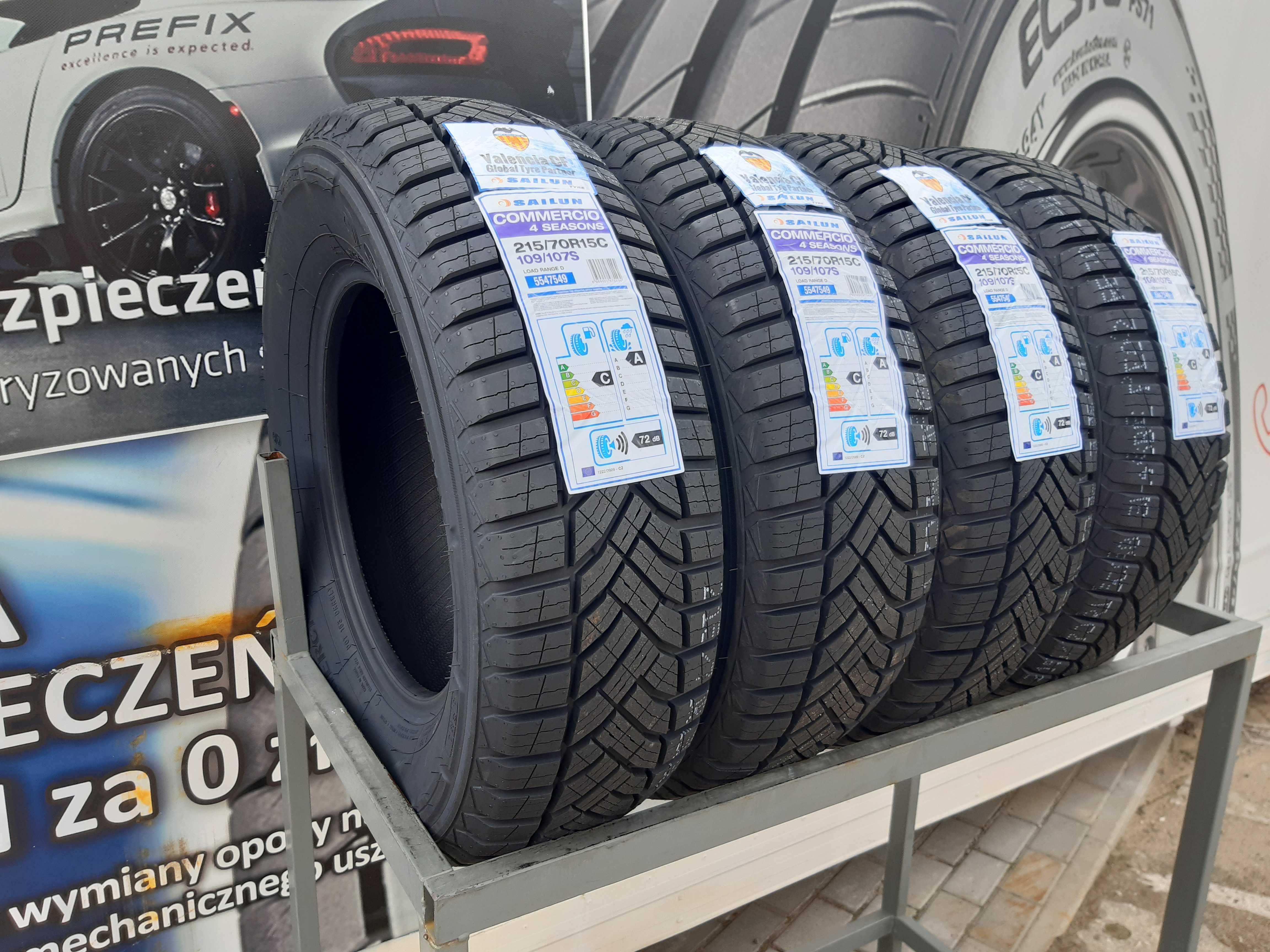 4xOpona Wielosezonowa 215/70 R15C 109S Sailun Commercio 4s Ducato