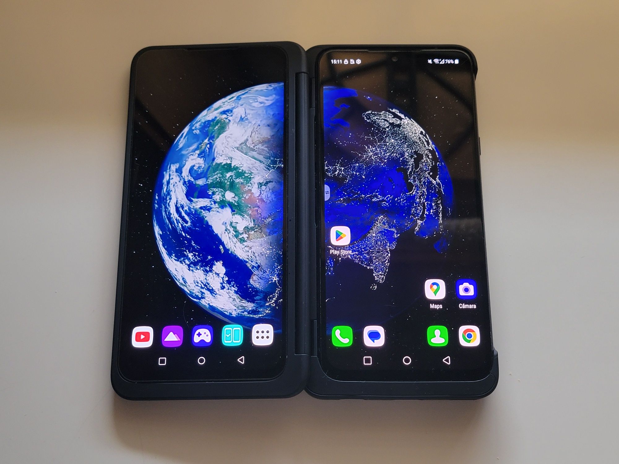 LG G8X ThinQ Dual Screen 6GB RAM 128GB Armazenamento Snapdragon 855