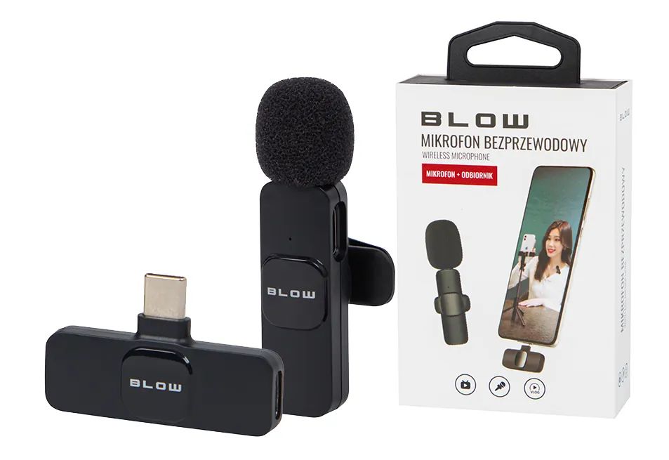 Mikrofon bezprzewodowy do smartfona USB-C BLOW 	33-071#