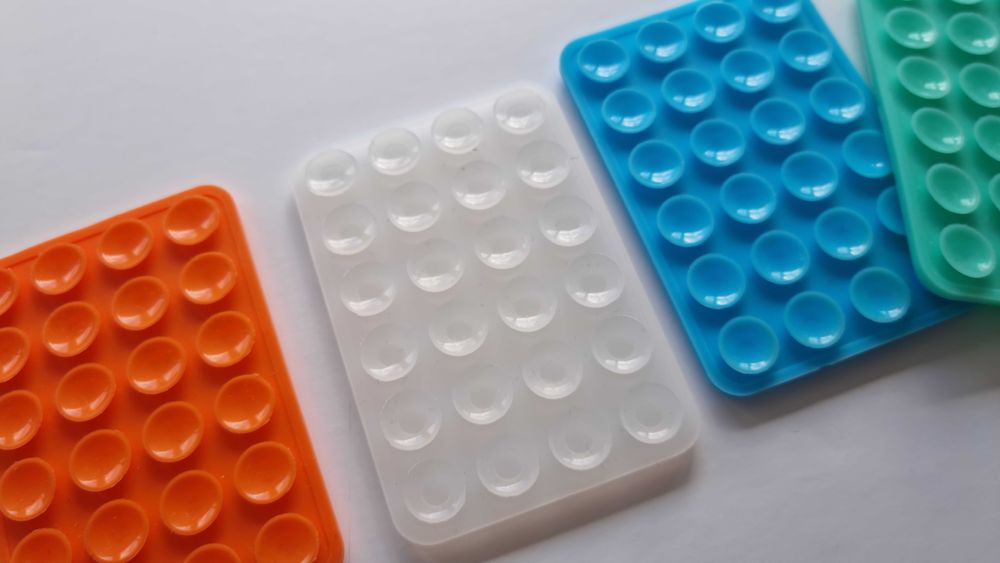 Pack de 7 Suportes de Ventosa em Silicone para Telemóvel