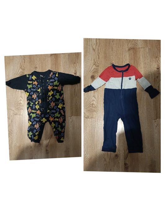Dwa pajace kombinezony rozmiar 80