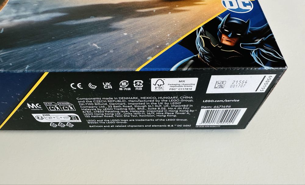 Figura construção LEGO Batman e Mota Bat-Pod selado c/ fatura