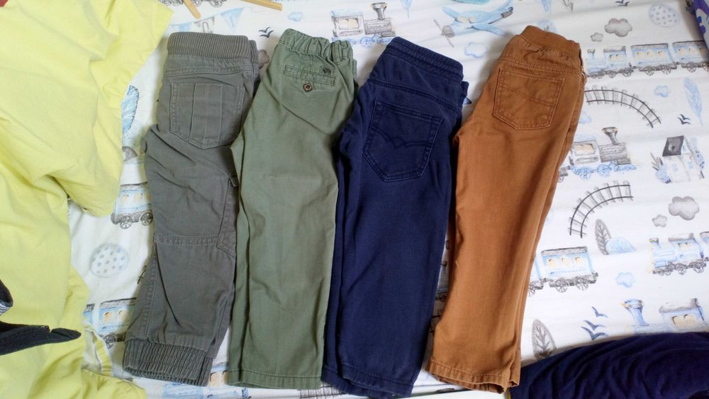 Zestaw ciuszków dla chłopca 92. Spodnie bluzki bluza koszula