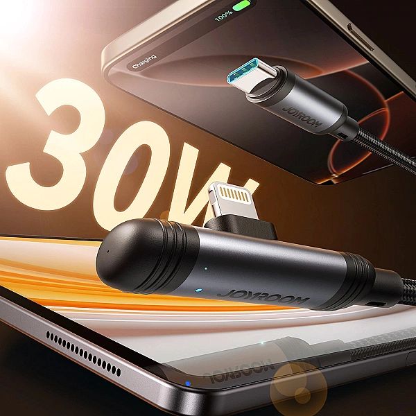 Kabel Joyroom S-A56 EnjoyX Series 90° USB-C - Lightning 30W 1,2m - cza