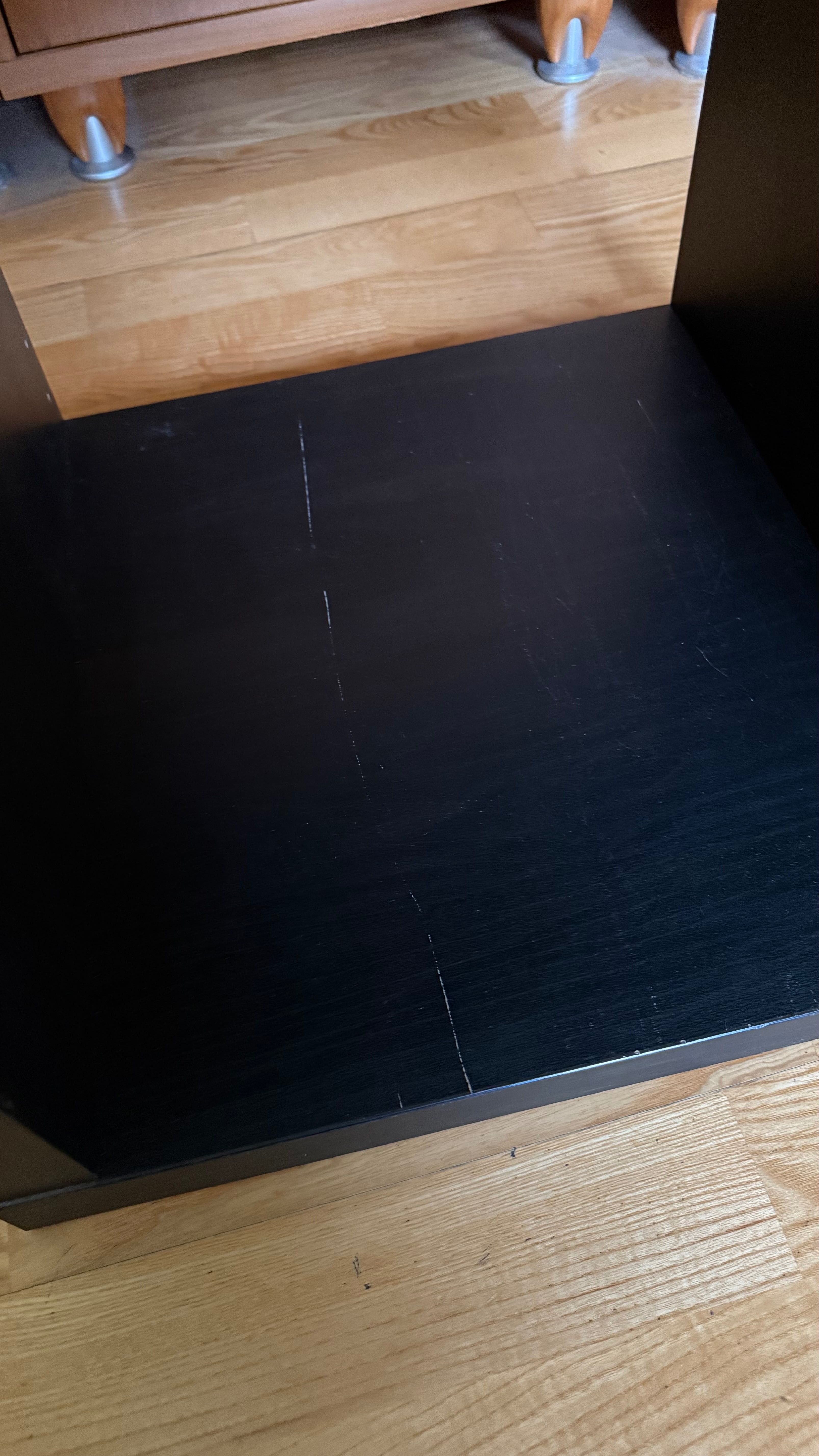Regał IKEA Kallax 4x1 42x147 czarnobrąz szuflady