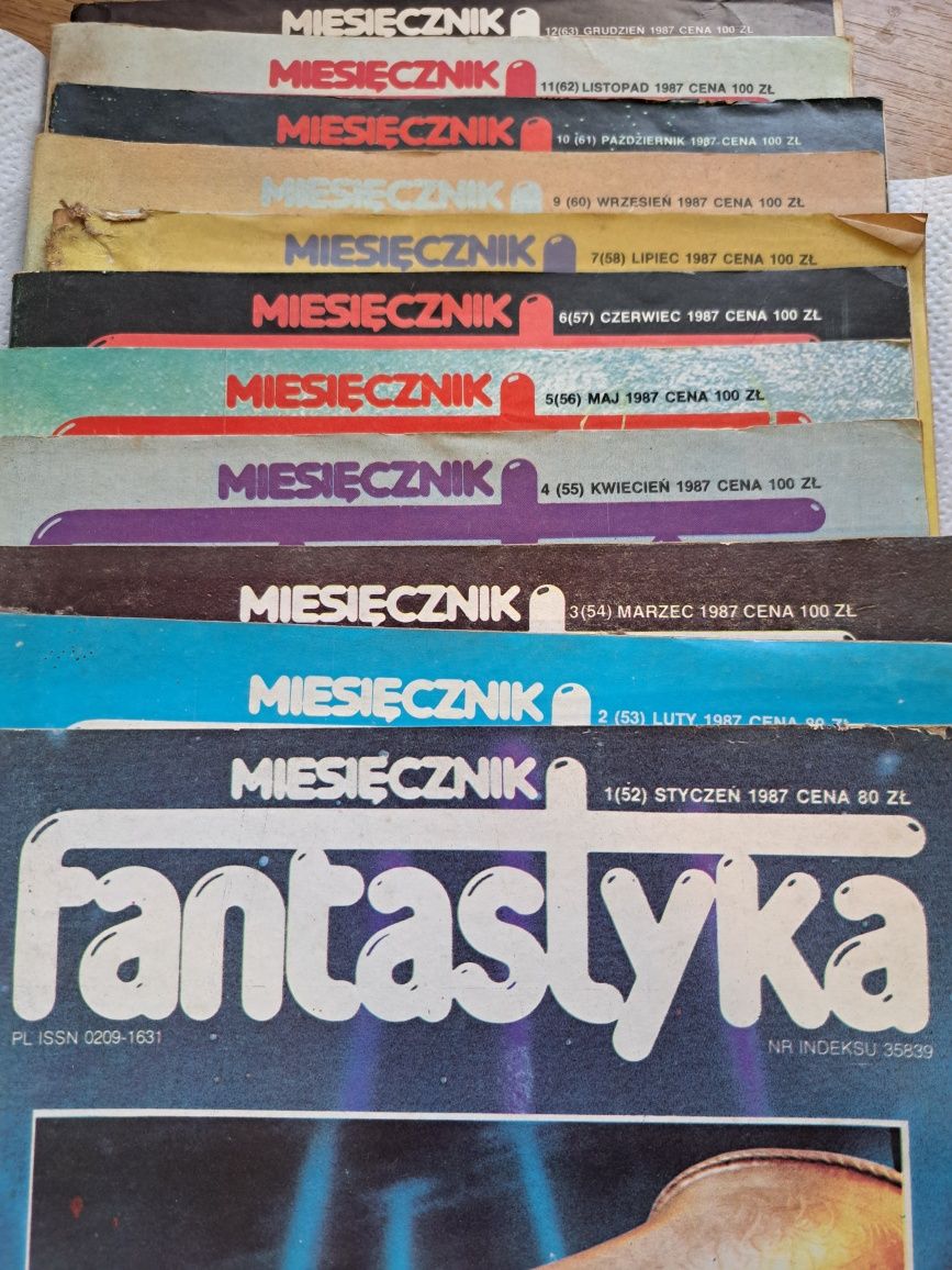 Miesięcznik fantastyka 1987 12szt.