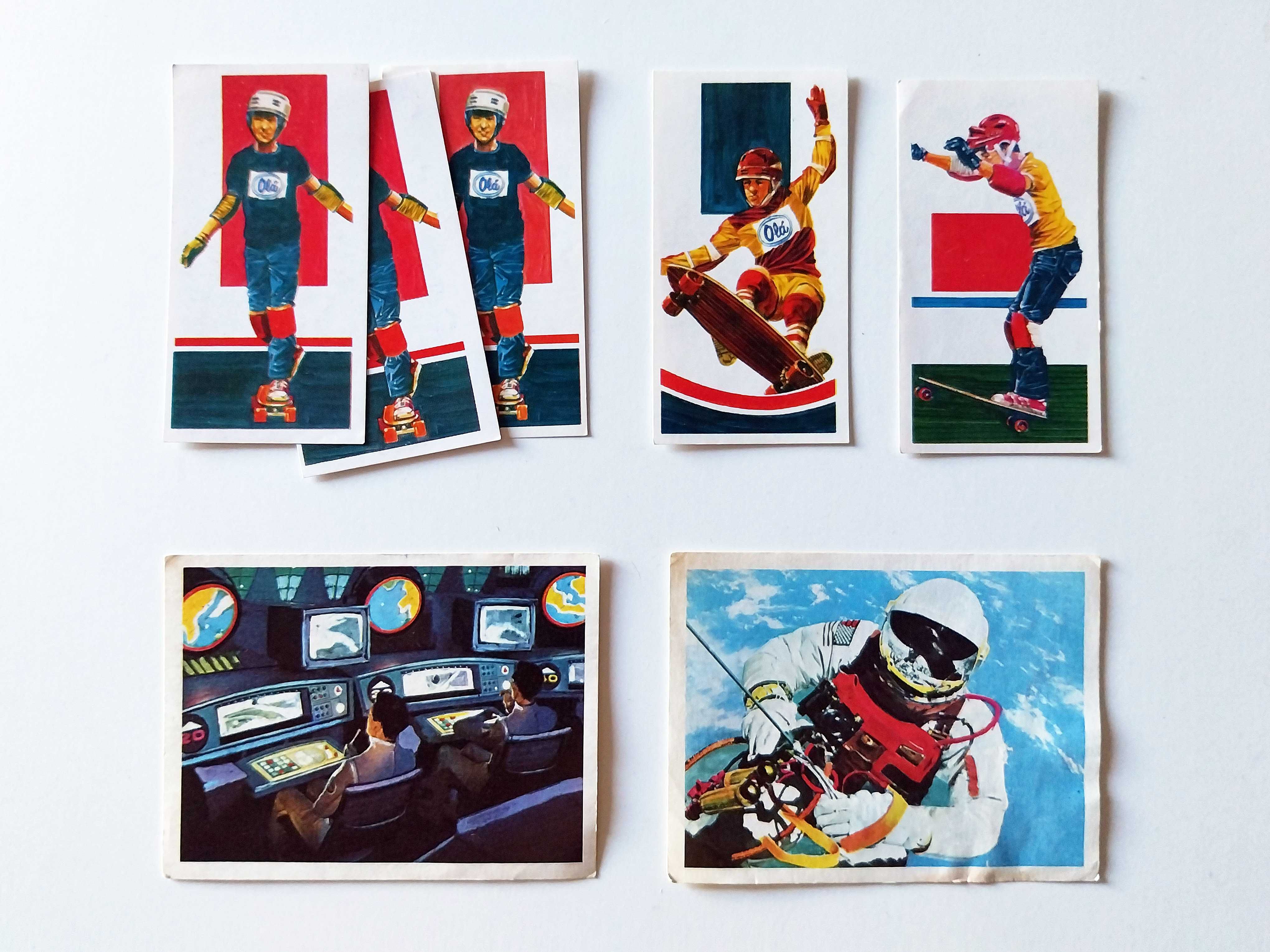 7 cromos OLÁ colecção SKATE e A MAIOR AVENTURA DO HOMEM | lote