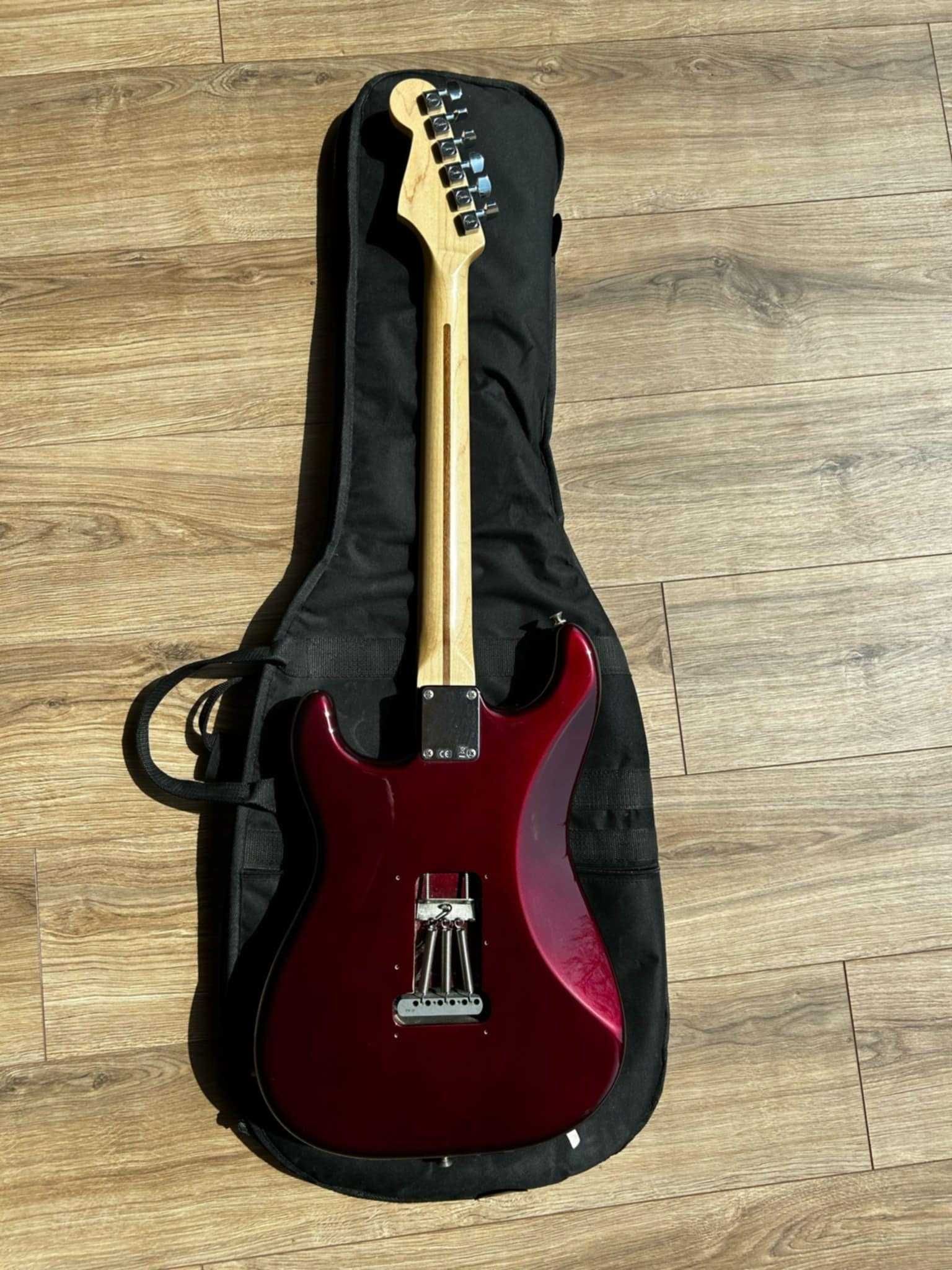 Fender Strat MIM 2008 Burgundy Jednoczęściowy Klon! Super Stan + dodat