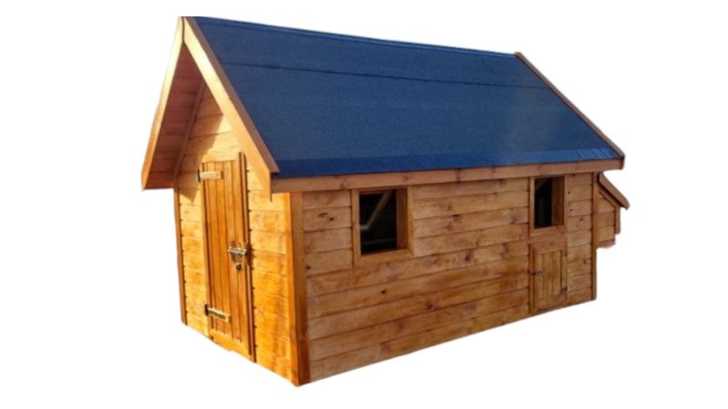 Kurnik dla kur drewniany impregnowany 280cm x 150cm x 220cm wys