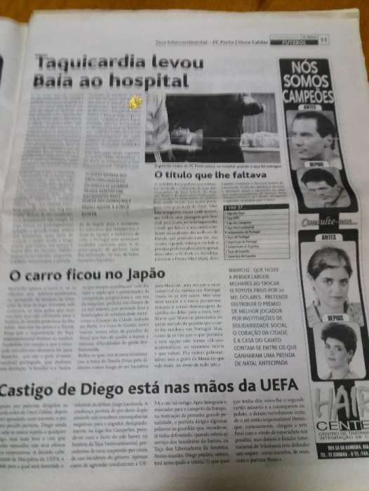 Jornal O Jogo,13/12/2004 - Porto Campeão do Mundo