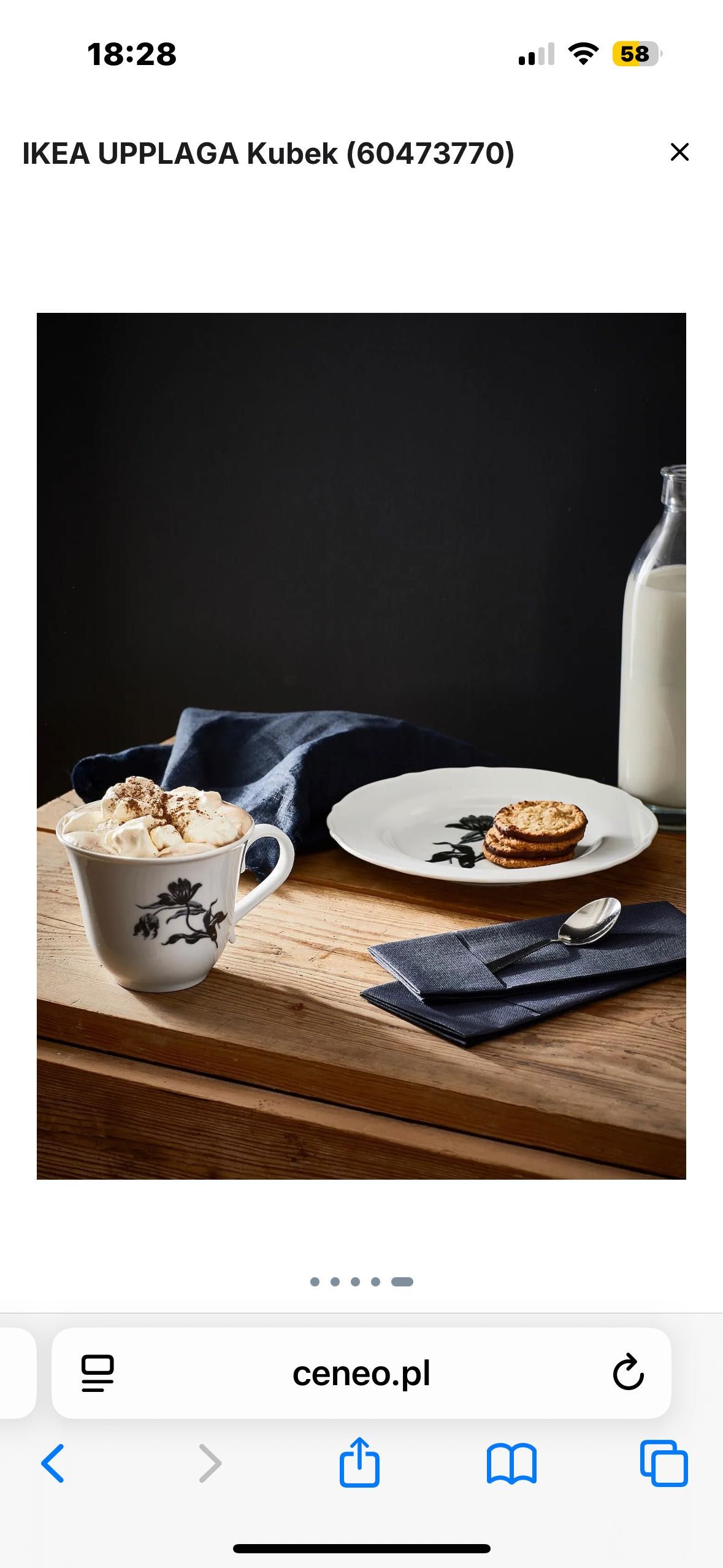Upplaga Ikea kubek w kwiaty komplet 4 sztuki