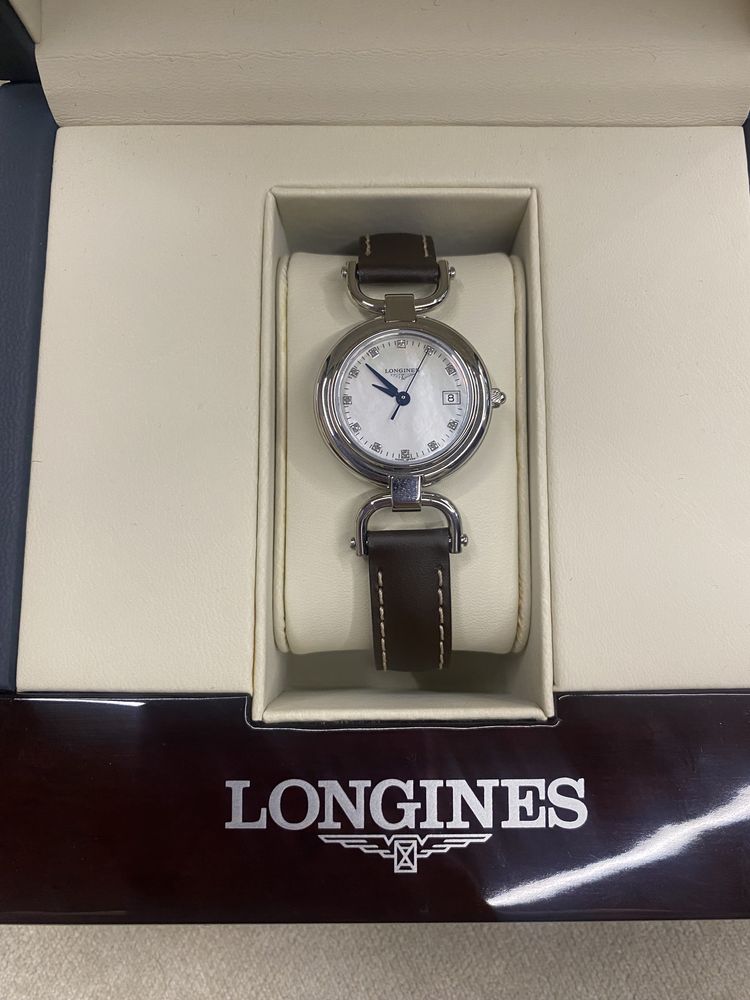 Часы Longines с бриллиантами, новые