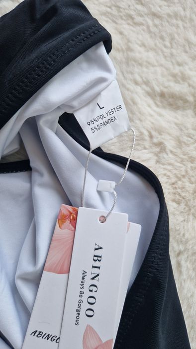 Czarne Majtki Kąpielowe ABINGOO - Wysoki Stan - Rozmiar L