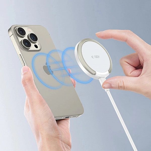 Tech-Protect Qi15W-A33 Magnetic Magsafe Wireless Charger White