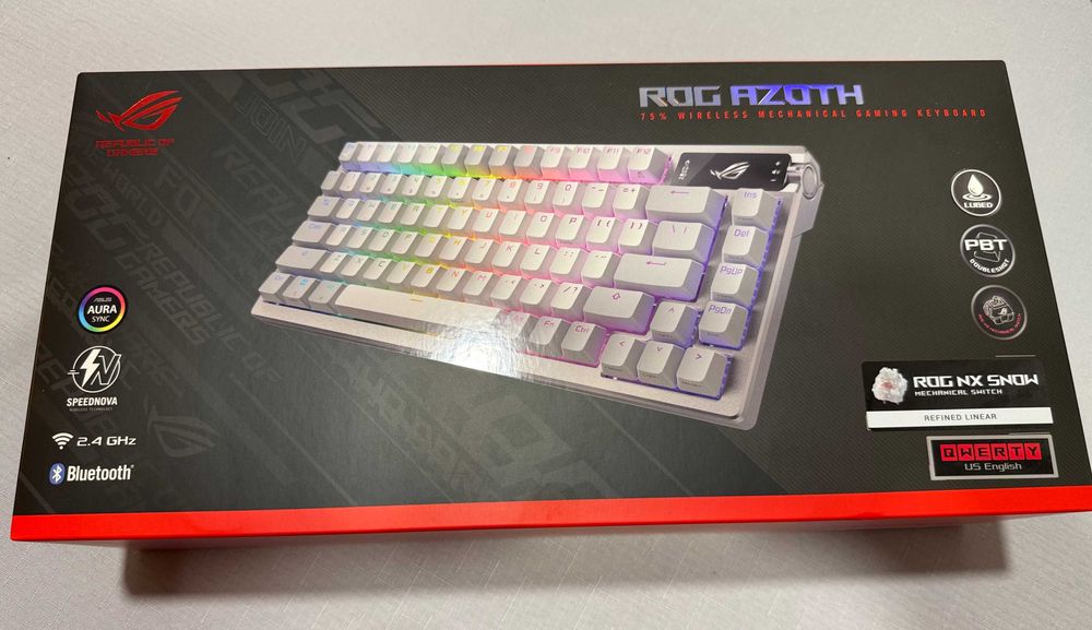 Klawiatura gamingowa Asus ROG Azoth, biała, gwarancja, F-VAT