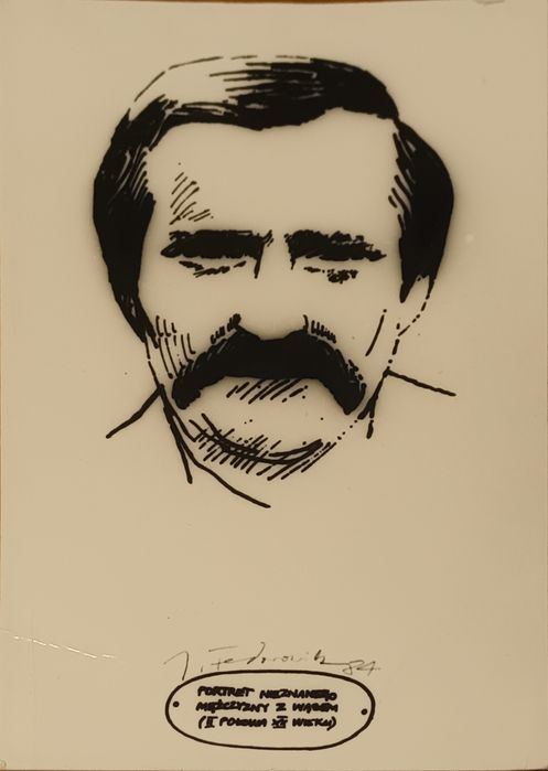 J.Fedorowicz Portret Nieznanego Mężczyzny z Wąsem