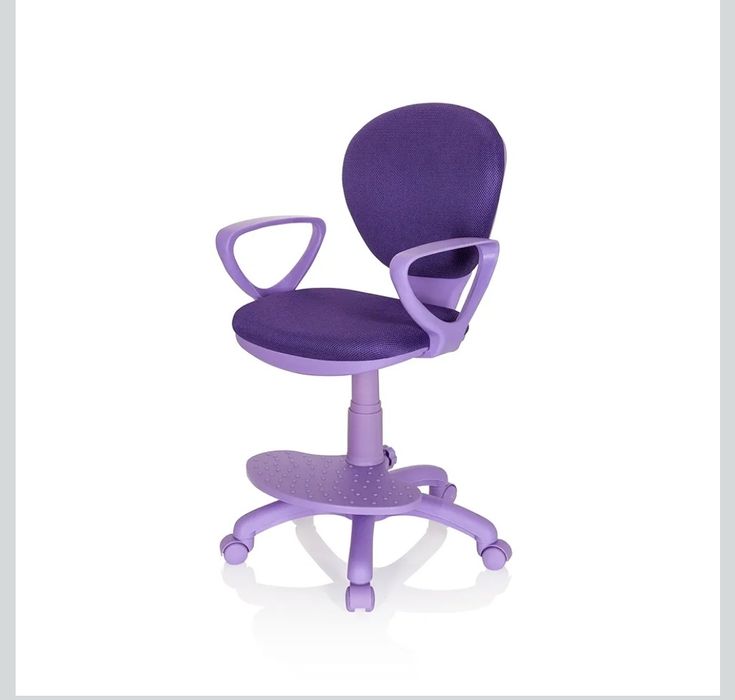 hjh OFFICE Dziecięce krzesło obrotowe Kid Colour materiał fioletowy