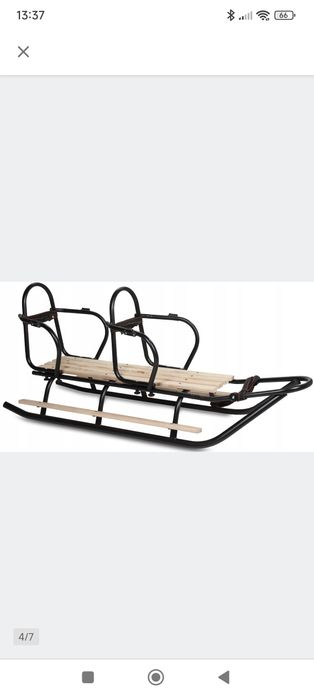 Sanki dwuosobowe, dla bliźniąt, z pchaczem