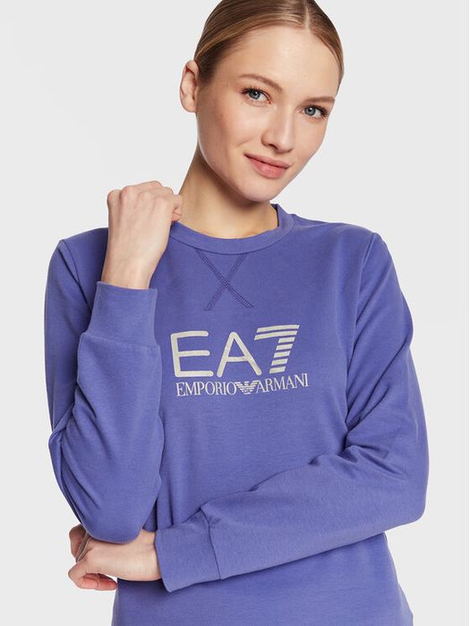 Bluza fioletowa z nadrukiem Emporio Armani S