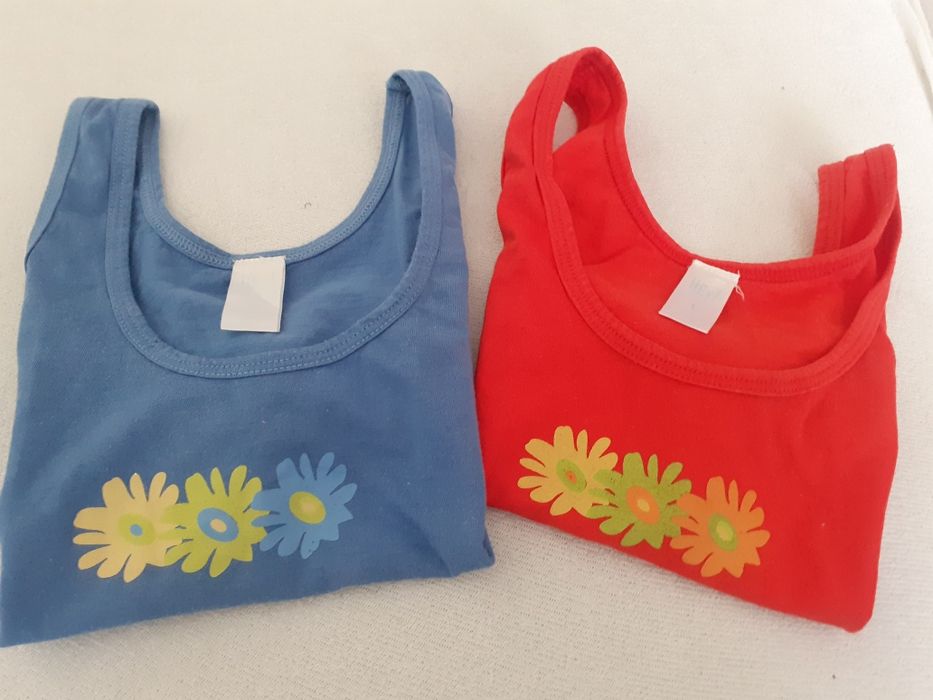 Topy letnie koszulki na  10 12 lat cena za dwie