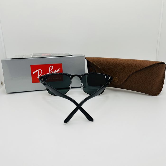 Солнцезащитные очки Ray Ban Clubmaster 3016 Black-Black 51мм стекло