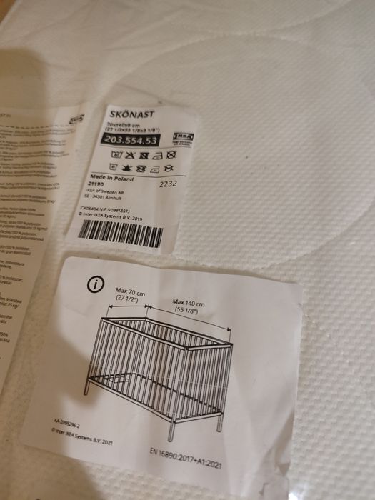 Нові дитячі матраци. Розмір 60*120 та 70*140