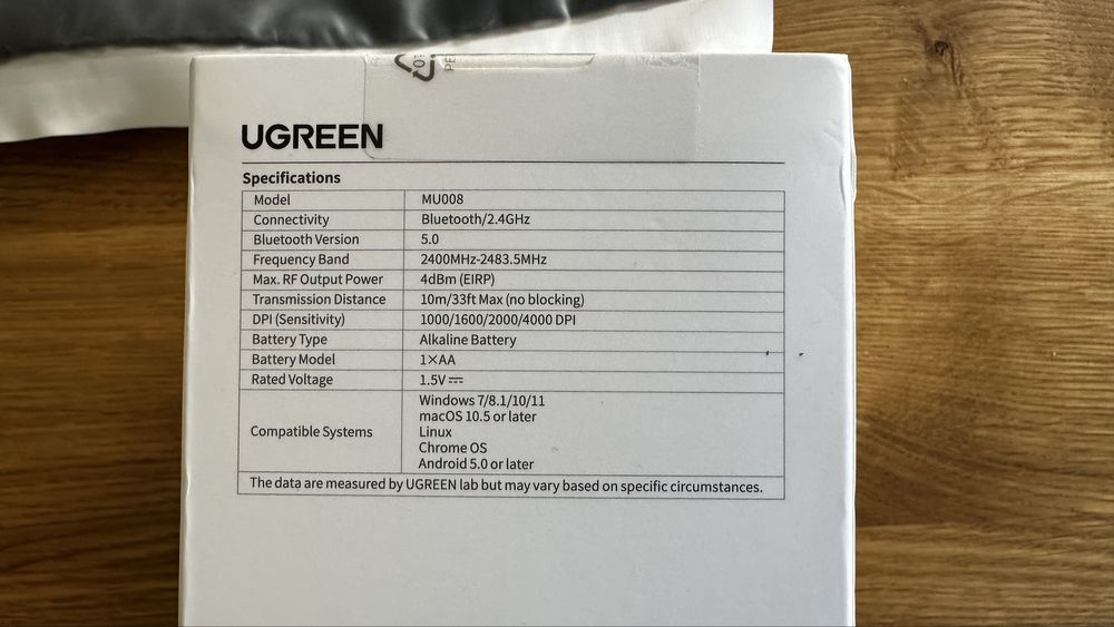 Mysz UGREEN ergonomiczna pionowa podkładka MU008