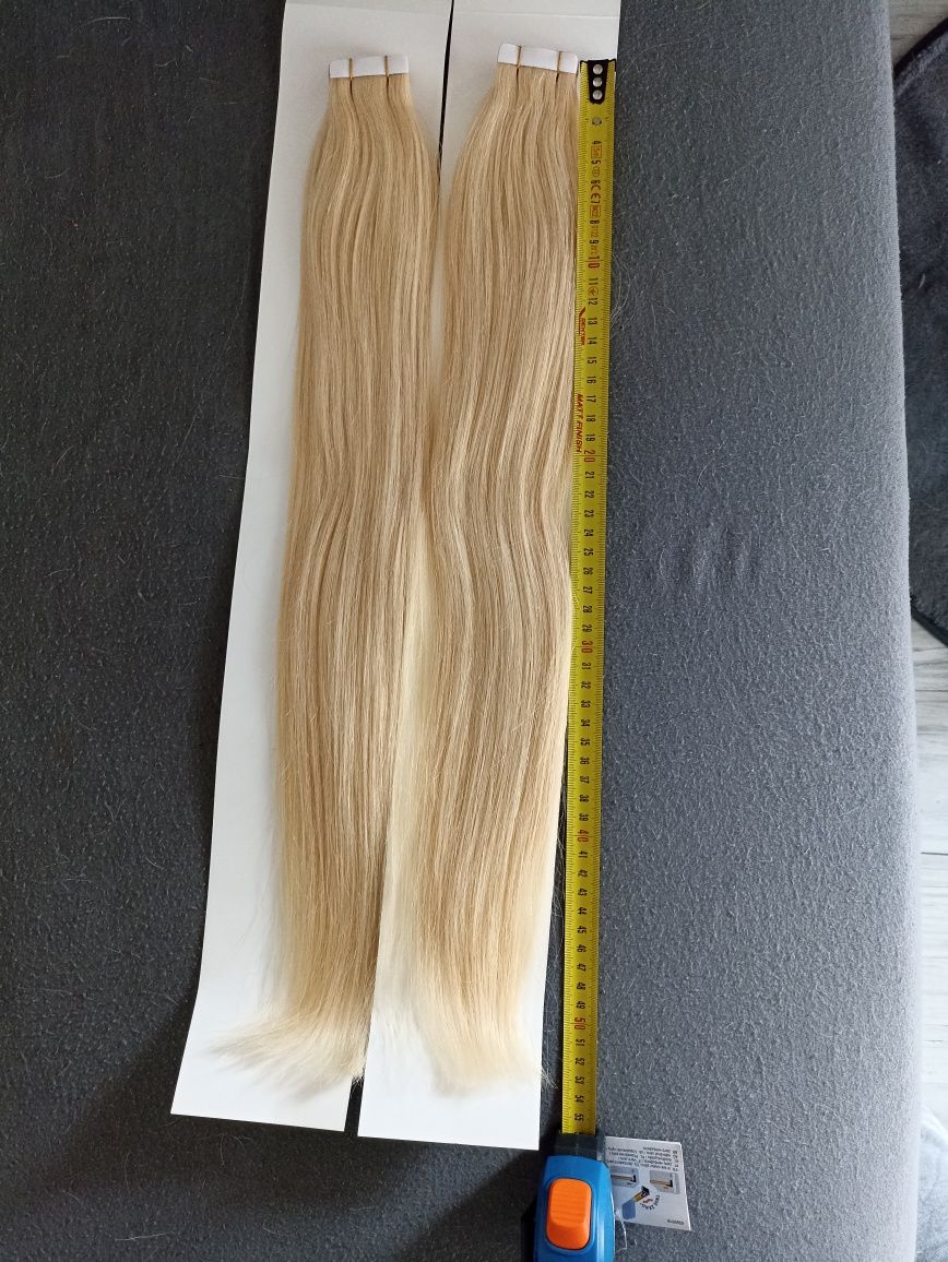 Włosy słowiańskie naturalne taśma tape on 53cm 105gram