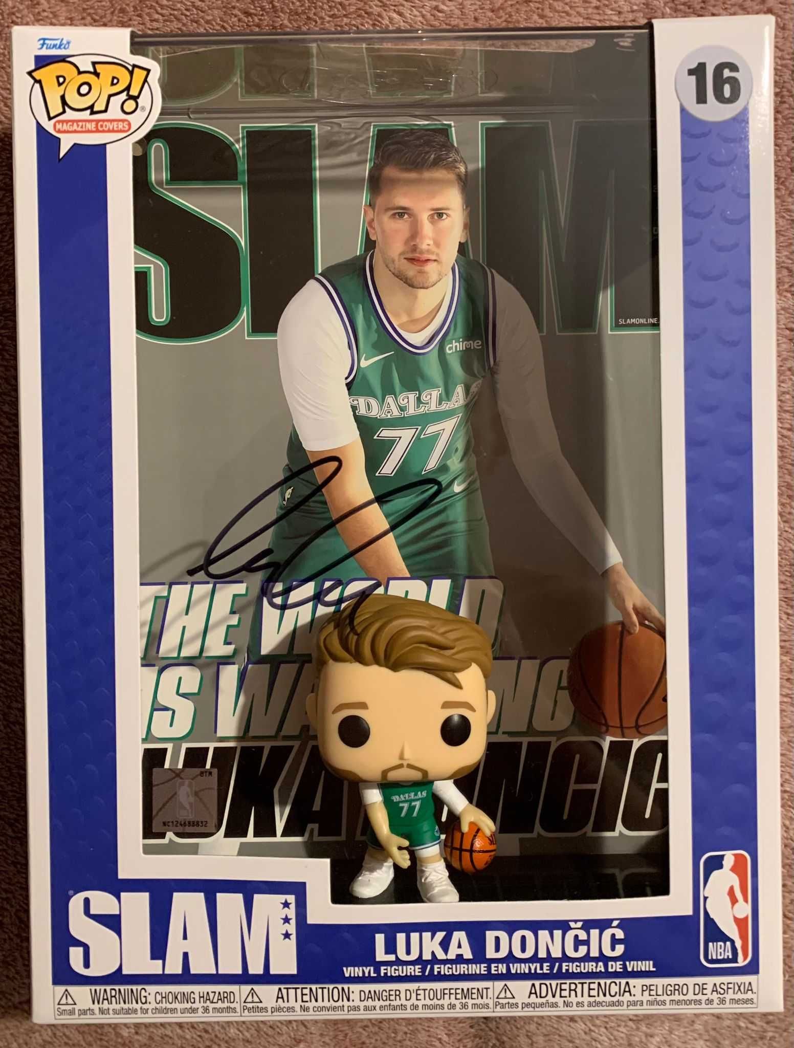Luka Doncic Dallas Mavericks funko pop z autografem gwiazdy NBA