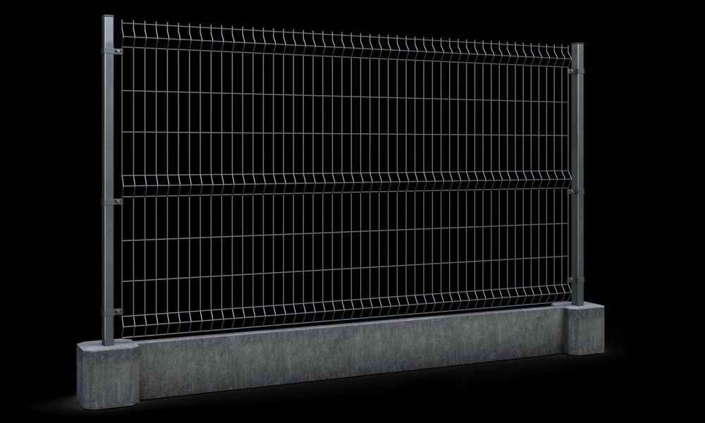 Ogrodzenia panelowe 3D 123 153 Grafit Antracyt 4mm podmurówka