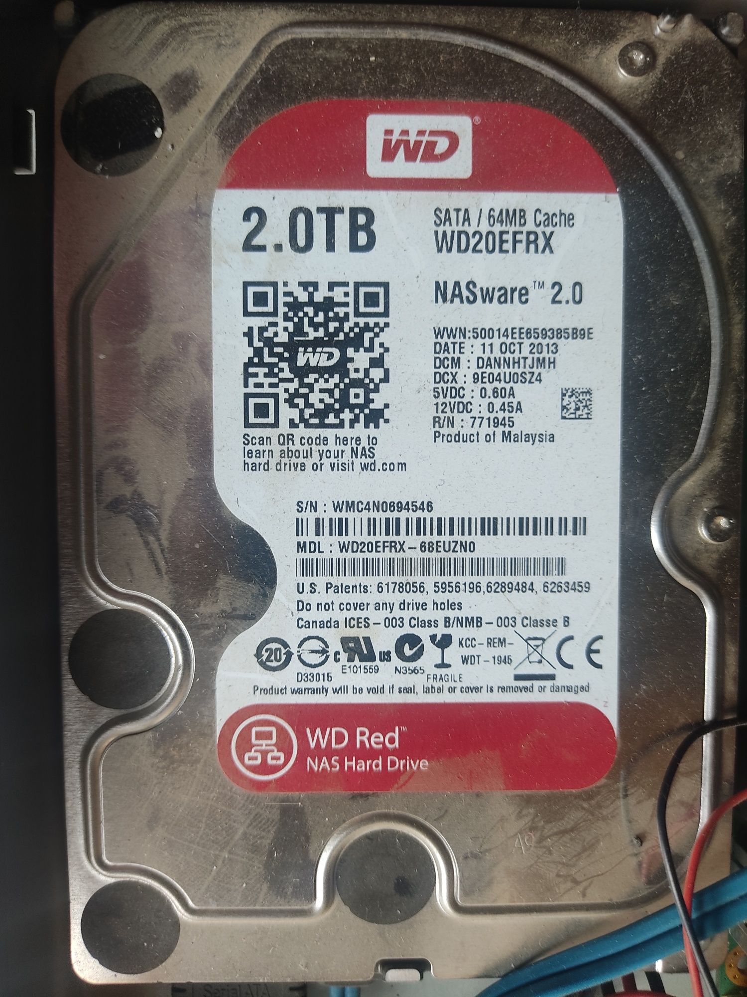 Продам жёсткий диск WD Red Pro 2tb