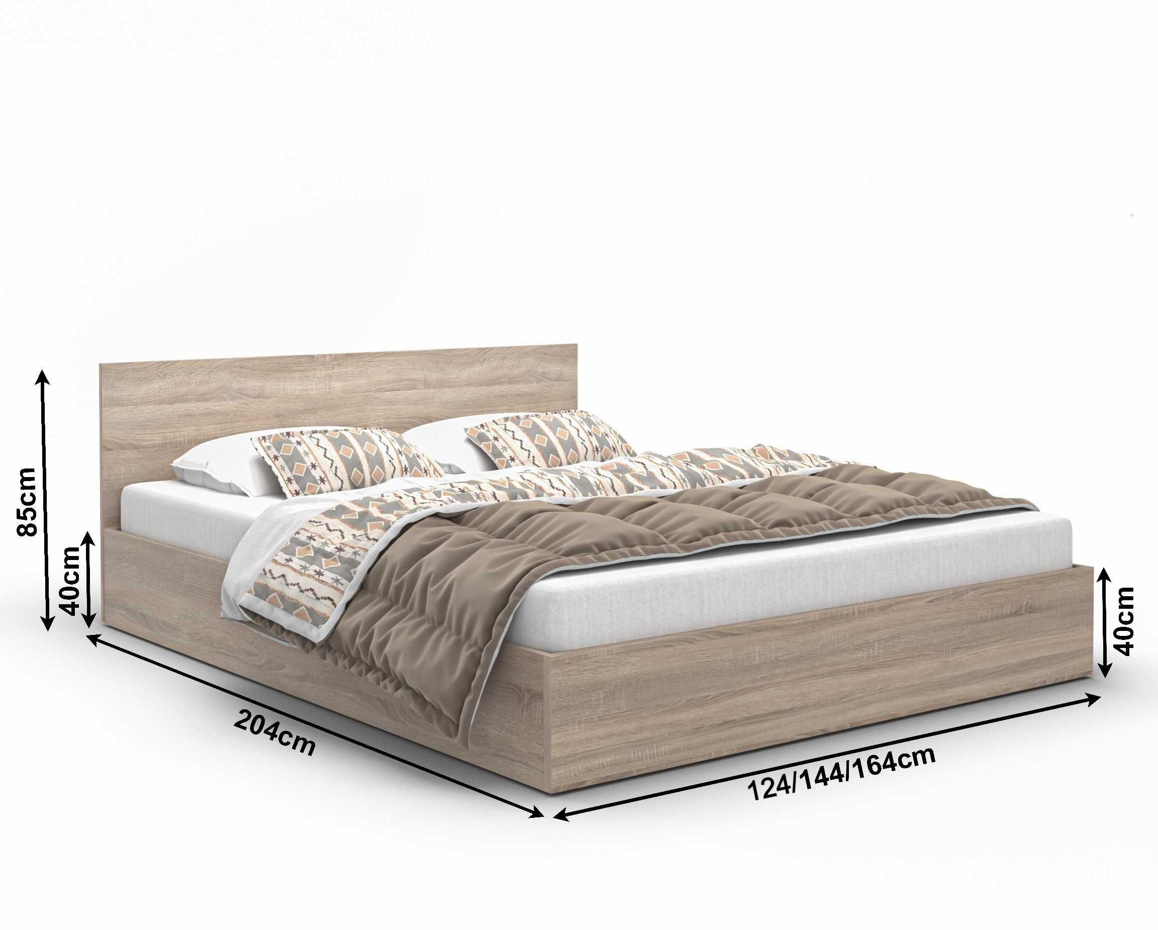 Łóżko sypialniane+ stelaż 140cm DĄB SONOMA