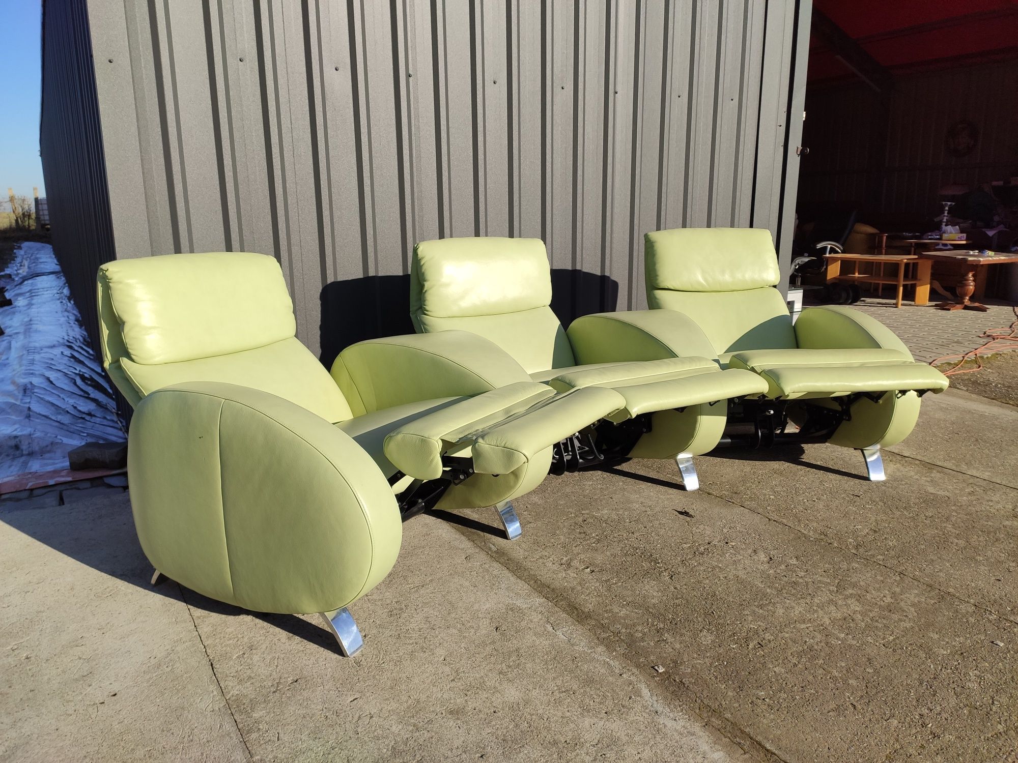 Sofa kinowa, wypoczynek z funkcją relax-skóra naturalna! Nowoczesny
