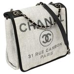 Сумка Chanel grey Raffia Deauville Messenger Bag