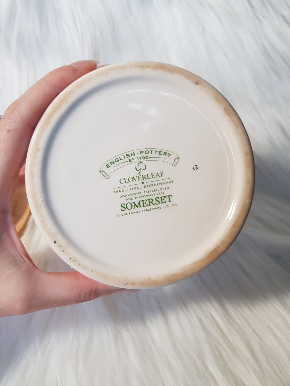 Cukiernica Pojemnik na cukier ceramiczny vintage truskawki lata 90