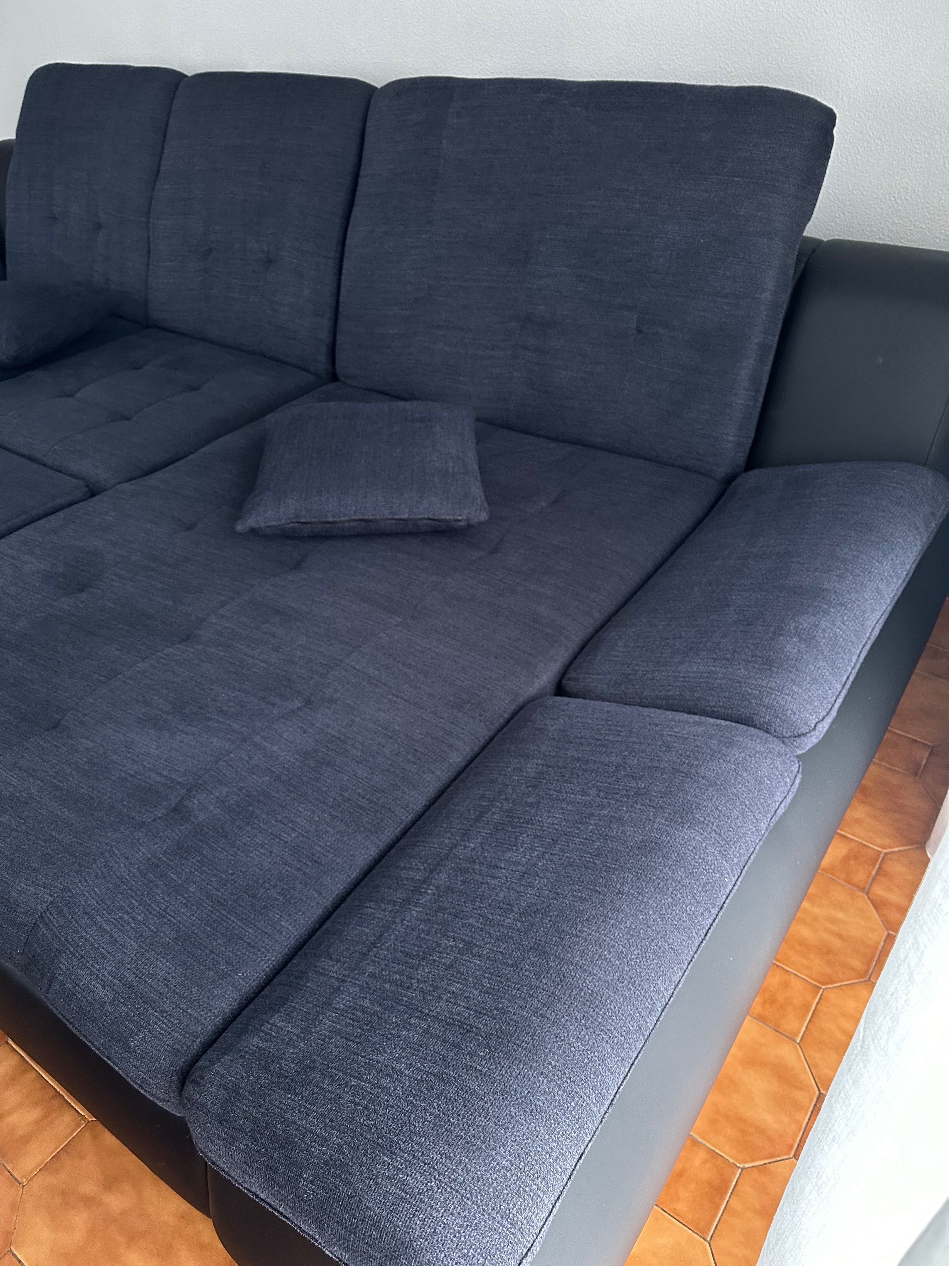 Sofá chaise longue Azul