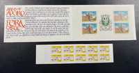 Filatelia - 5 carteiras de selos Castelo Feira e Arquitetura Popular