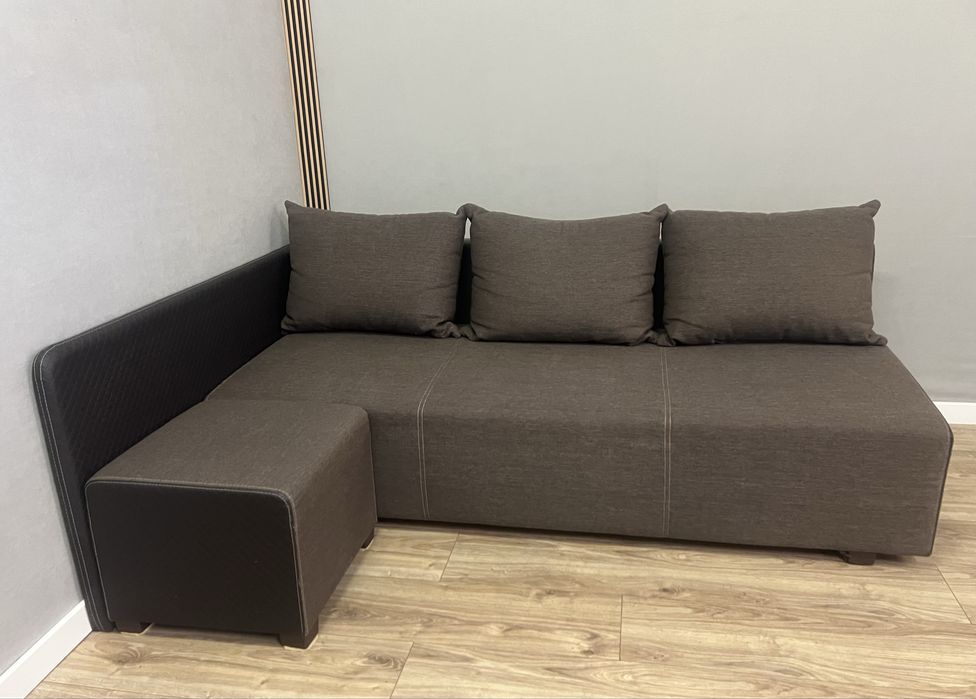 Narożnik ala kanapa brąz poduszki rozkładany sofa DOSTAWA !!!