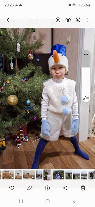 Костюм сніговика на 5 років