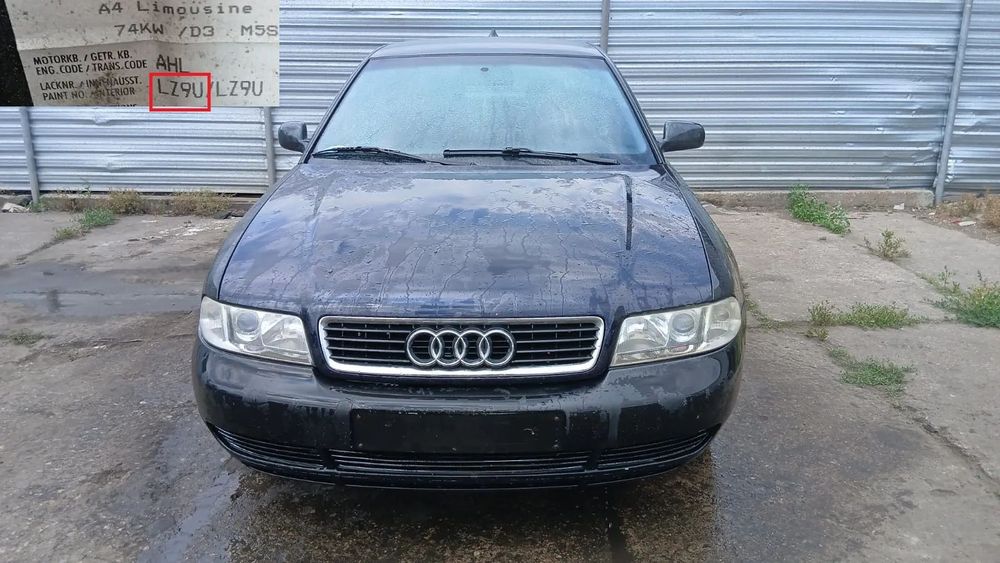 TYLKO CZĘŚCI Audi a4 b5 1.6 AHL 101KM 74kW 96r-99r sedan Lakier LZ9U